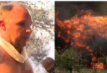 Photo of «Τουλάχιστον έσωσα την οικογένεια μου»: Άνδρας λυγίζει βλέποντας το καμένο σπίτι του στη Μάνδρα