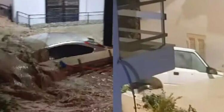 Κακοκαιρία Bora: Εφιαλτική νύχτα στο νησί – Εικόνες καταστροφής – Το μεγαλύτερο πλημμυρικό φαινóμενο
