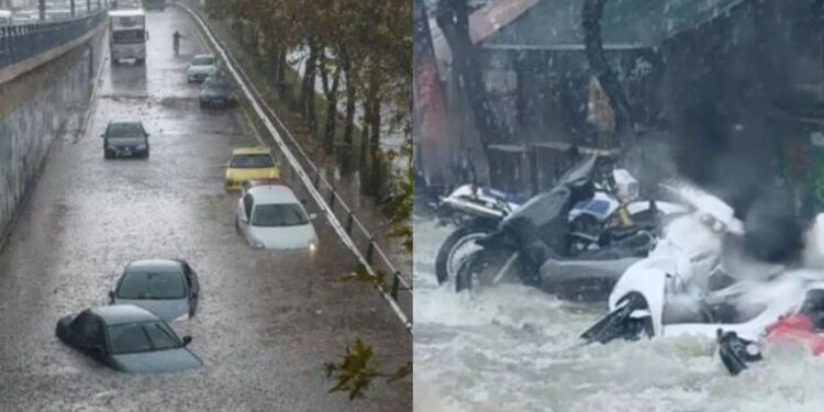 «Πνίγεται» κάτω από το νερό Τώρα πόλη της Ελλάδας: Δρόμοι–ποτάμια, κάτοικοι απελπισμένοι δεν ξέρουν τι να κάνουν