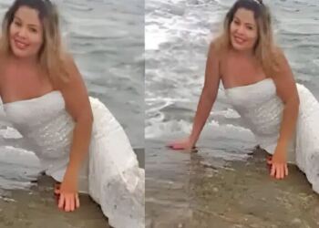 Νύφη πόζαρε για μια φωτογραφία, όταν άκουσε τον γαμπρό να φωνάζει – Όταν το κατάλαβε, ήταν αργά