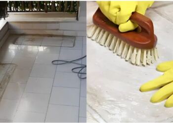 Στάμπες από γλάστρες, σκουριά, λίπη: Καθαρίστε τα πλακάκια του μπαλκονιού με μία κίνηση και 5 υλικά από την κουζίνα