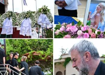 Σε κλίμα οδύνης το τελευταίο ”αντίο” στη Γωγώ Μαστροκώστα: Συντετριμμένοι Τραϊανός Δέλλας και η κόρη τους, Βικτώρια – “Ξεκουράσου, αγάπη μου, πάλι εσένα θα ερωτευόμουν”