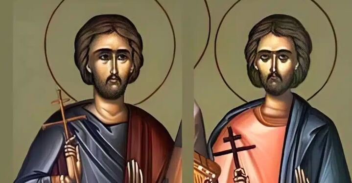 Σήμερα γιορτάζουν οι δυο Άγιοι που ένας ήταν ο υπηρέτης του και τους αποκεφάλισαν