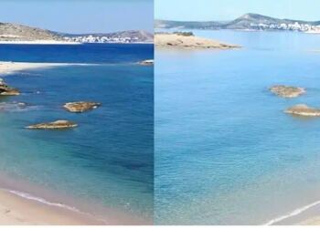 Γαλαζοπράσινα, πεντακάθαρα νερά, ήσυχο τοπίο και μοναδική θέα – Η κρυφή παραλία στην Αττική, μόλις 45 λεπτά από το κέντρο της Αθήνας